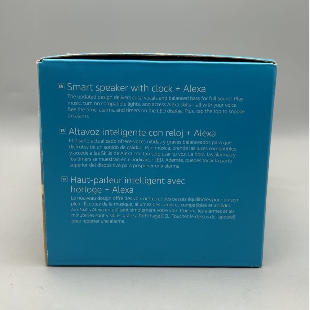 Amazon Echo Dot with Clock (4th Gen) - Glacier White - Sealed - Picture 2 of 6